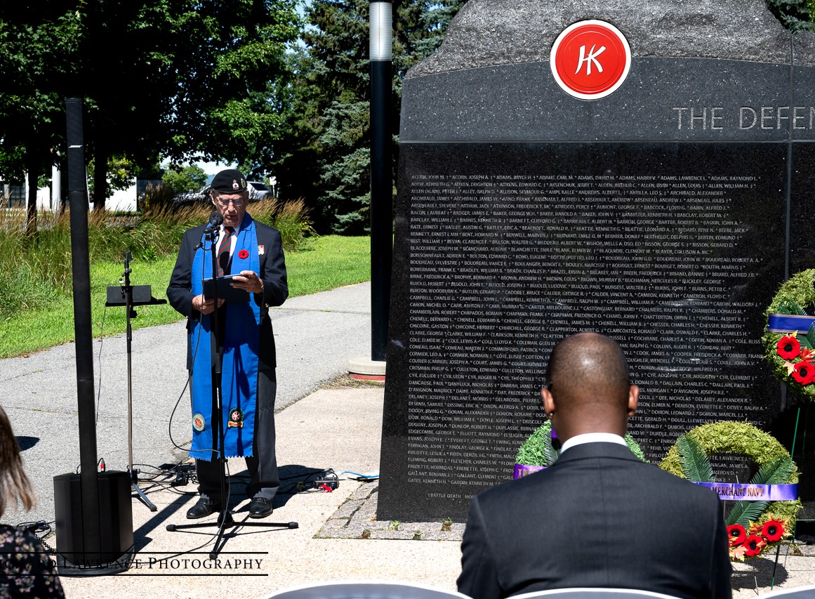 Image: Derrill provides Prayers and Benediction