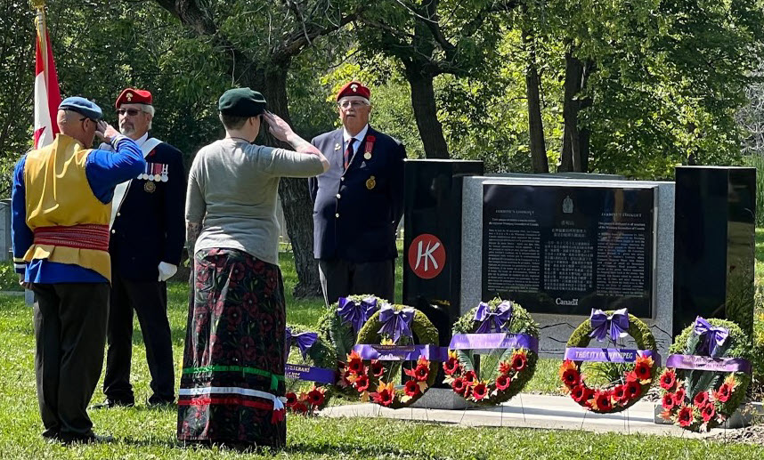 Image: Devin Beaudry, Manitoba Director of Aboriginal Veterans. (Pam 
				Heinrichs photo)