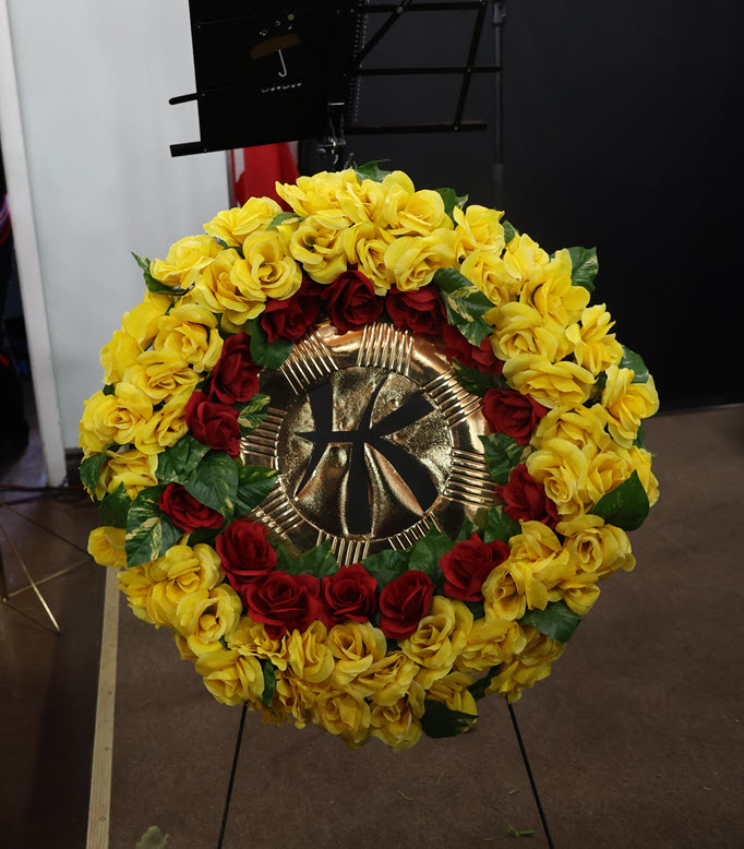 Image: HKVCA wreath at MMF Indigenous Veterans Day  (photo courtesy of MMF)