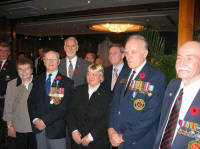 The Prime Minister's reception, L to R, Wayne Stebbe, Betty Waldenberger, Aubrey Flegg, David Anderson, Albina Guarnieri, Jack Stagg, Larry Stebbe, John Lowe