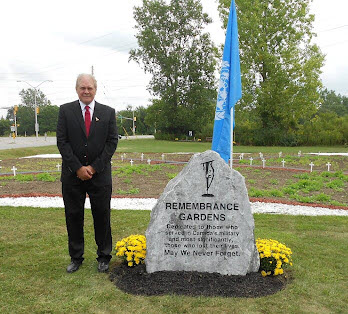 Sean at the Remembrance Garden