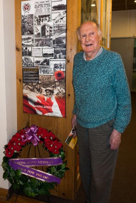 Gerry Sunstrum and the commemorative plaque